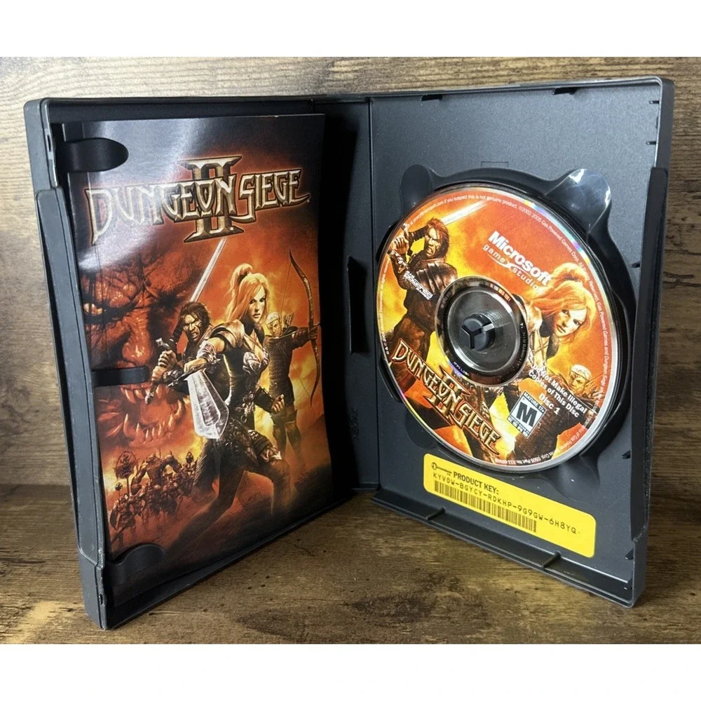 Dungeon Siege II (PC CD-ROM, 2005) 4 Discs with Case Manual Code Game Tested